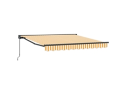 Conjunto 1 Toldo Retrátil Vidaxl Amarelo Alumínio (350 X 250 Cm)