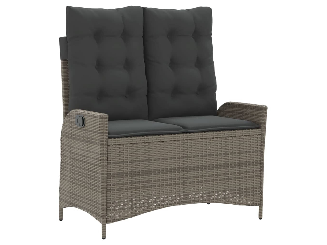 Reclining Garden Bench, Reclining Garden Benches Vidaxl Cinzeto Rattan / Vime (104 X 59 X 93 Cm)