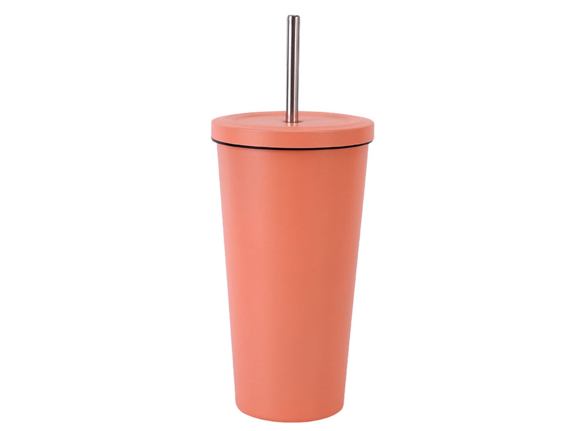 Copo de Café de Aço Inoxidável com Canudo para Carro NEVEANCE