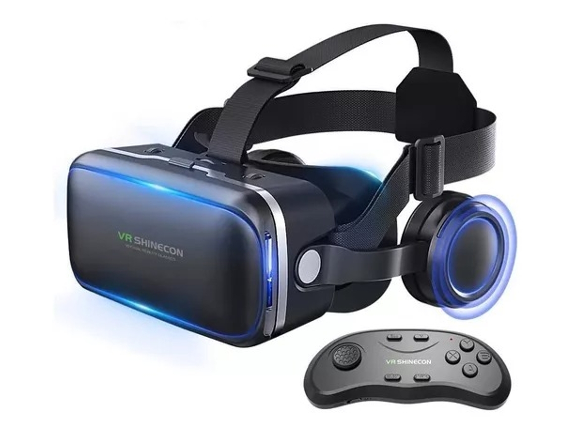 Óculos 3d De Realidade Virtual Com Fone De Ouvido Vr Com Controle Remoto Yizhood