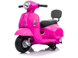 Vespa Gts Moto Vespa Elétrica Para Crianças 1 A 3 Anos – Vespa Infantil Oficialmente Licenciada Com Banco Em Pele Sintética  – Rosa