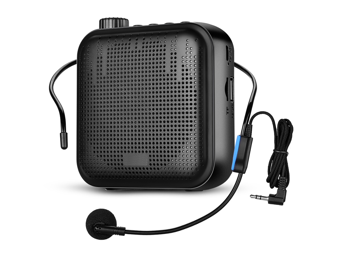 Amplificador de voz portátil Slowmoose, megafone, mini alto-falante com microfone, alto-falante ultraleve recarregável para professores