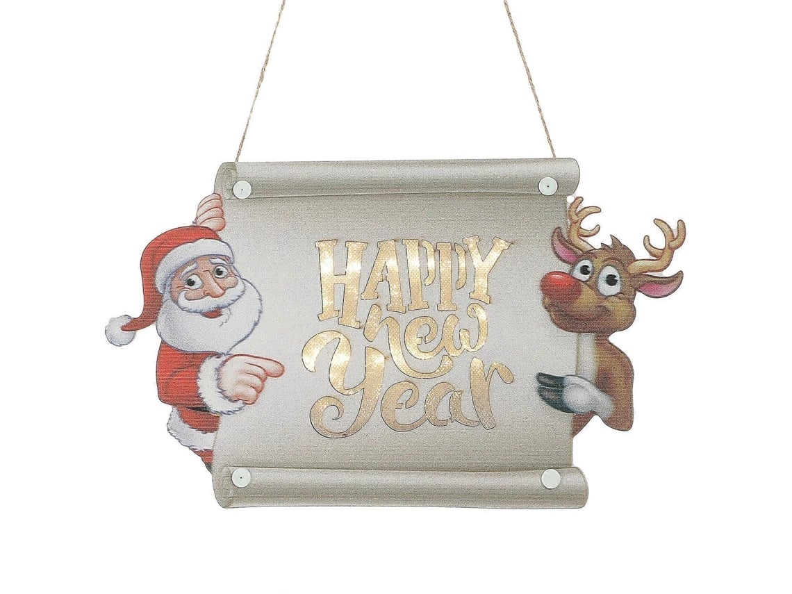 Placa De Porta Pendurada Com Tema De Natal Iluminada-sdcy