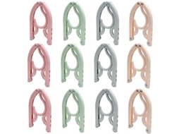 12 Cabides Dobráveis 4 Cores Antiderrapantes, Portáteis, para Viagem ZYBLSSBB