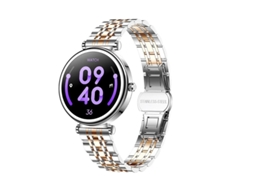 Relógio inteligente feminino Bestvite, ouro rosa, tela colorida de 1,25 polegadas, à prova d'água, rastreador de atividades físicas, monitor de frequência cardíaca.