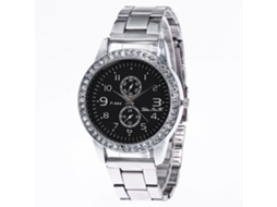 Reloj De Cuarzo Unisex Con Correa Metálica Ajustable Moda Hombre Mujer