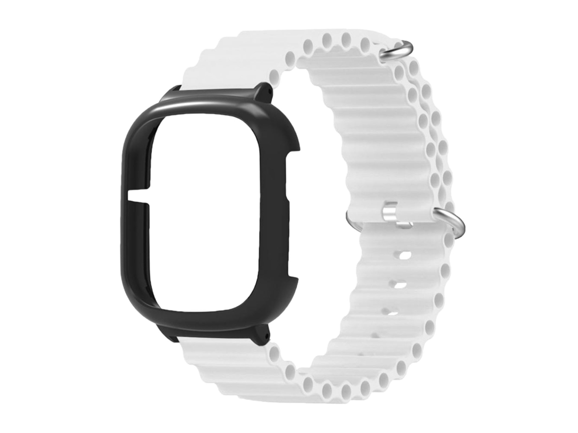 Capa Protetora Pc com Pulseira de Silicone para Honor Watch 4 Branco