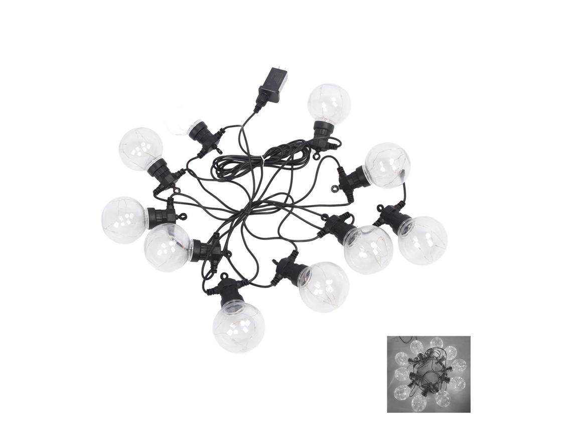 Luzes de Fio de Bola Led G50 10 Lâmpadas | S/MARCA