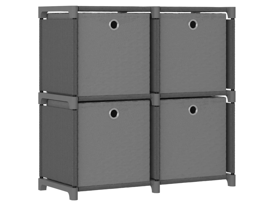 Display Shelf, Display Shelves Vidaxl Cinzeto Tecido (4 Cubos )