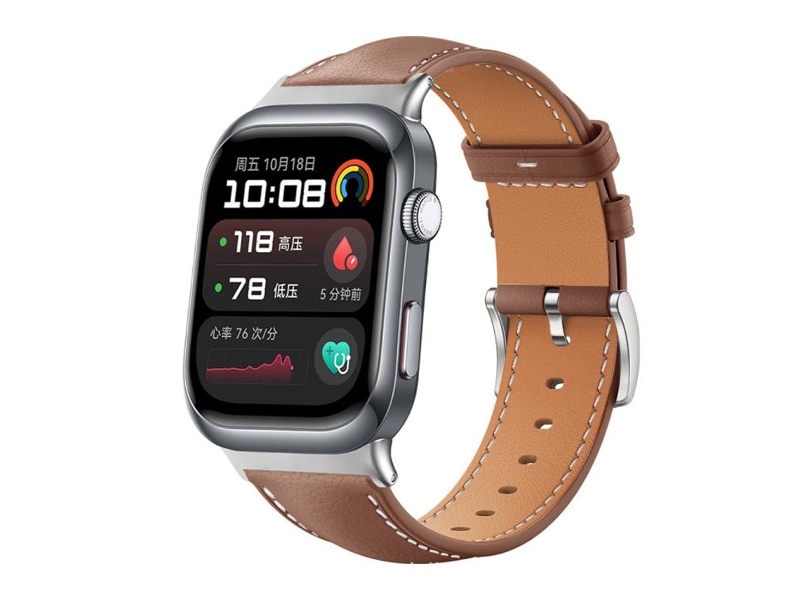 Bracelete para Huawei Watch D2 Couro Preto Cabeça Plana Textura de Tubarão Café XIAOMOYU (22mm)