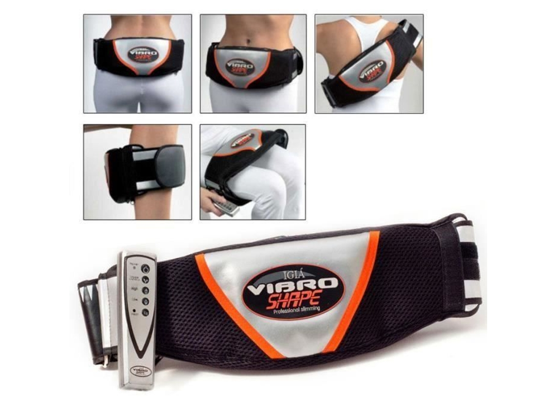 Cinta Vibratória Modeladora Rn - Vibro Shape - Preta - Cores Variadas - Fitness - Modela Abdômen, Coxas E Glúteos