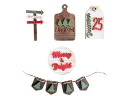 Laxiscreed Bandeja Decorativa Natal Com 4 Ou 5 Peças Para Festas E Decoração Natalícia