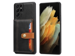 Capa Para Samsung Galaxy S23 Ultra 5g Em Tpu + Pu Na Cor Couro De Bezerro.