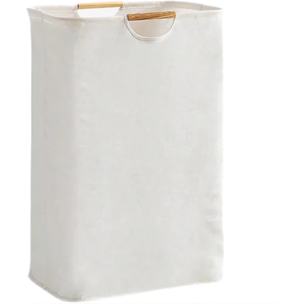 Cesto De Roupa Grande Com Alça, Dobrável E Impermeável, Para Quarto, Banheiro E Brinquedos, Branco