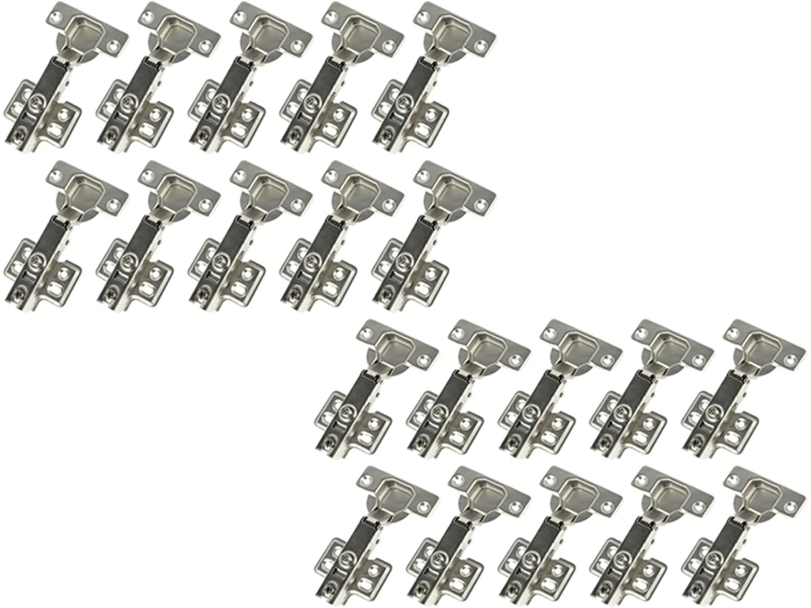 Dobradiças Para Armário, 20 Peças, Amortecedor De Dobradiça Para Porta Armário, Fechamento Suave E Silencioso Para