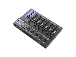 Mixer De Áudio, 7 Canais, Design Compacto De Mesa, Preto
