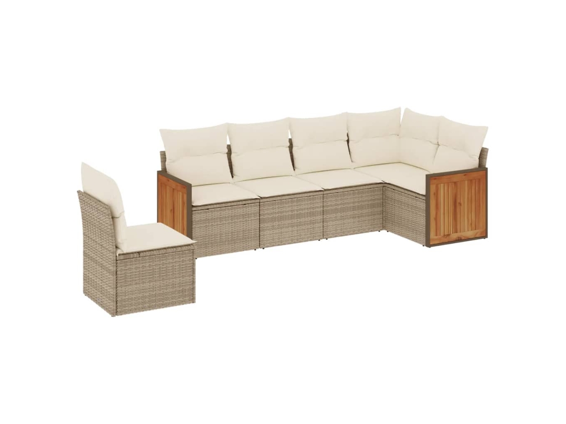 Garden Sofa Set, Garden Sofa Sets Vidaxl Bege Rattan / Vime (n/a)