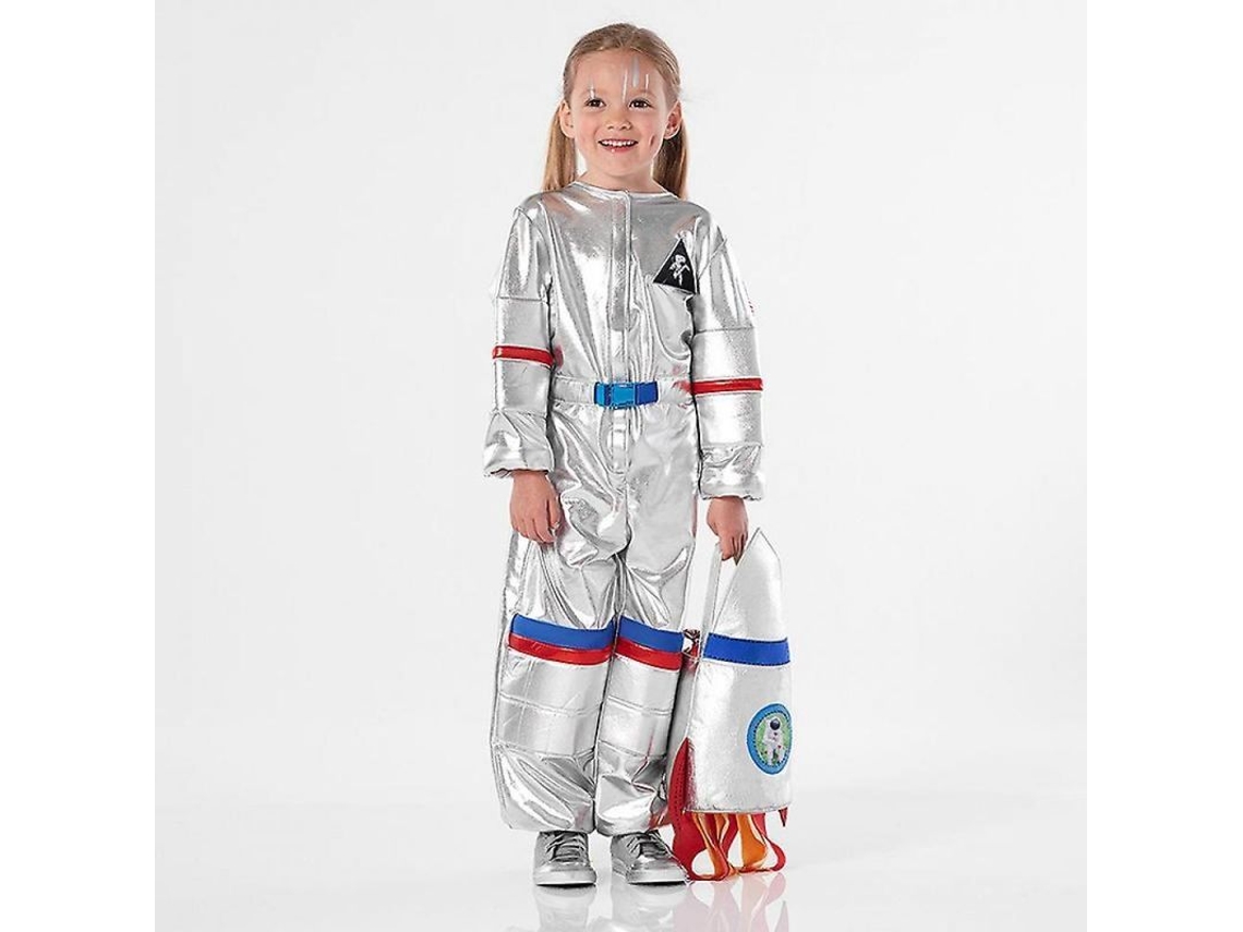 2026 traje de Astronauta para Niños Traje Espacial Jumpsuit Disfraz de Halloween Cosplay Wab Talla Única Mochila Escolar