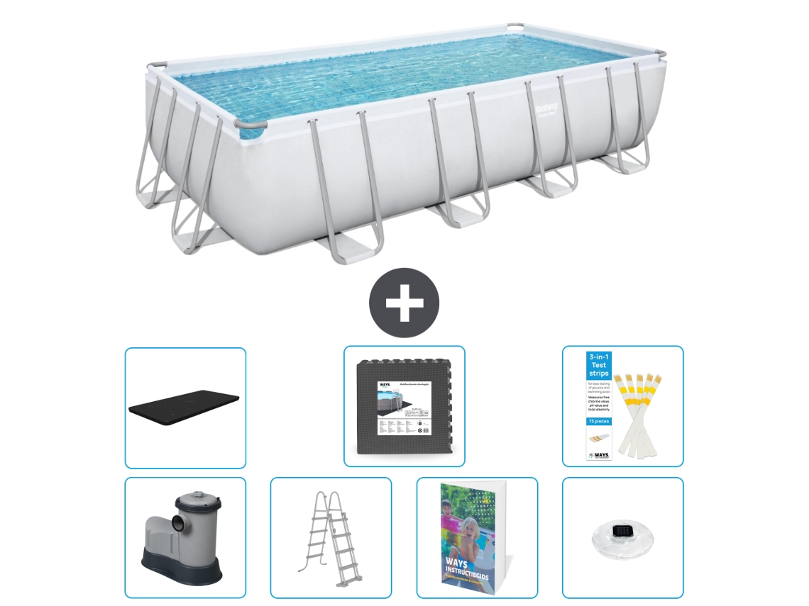 Bestway Piscina Bestway Power Steel Retangular - 549x274x122 Cm - 8-peças S608