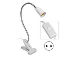 Suporte De Lâmpada De Clip Para Mesa Com Pescoço Ajustável 360 Graus E Base Protectora