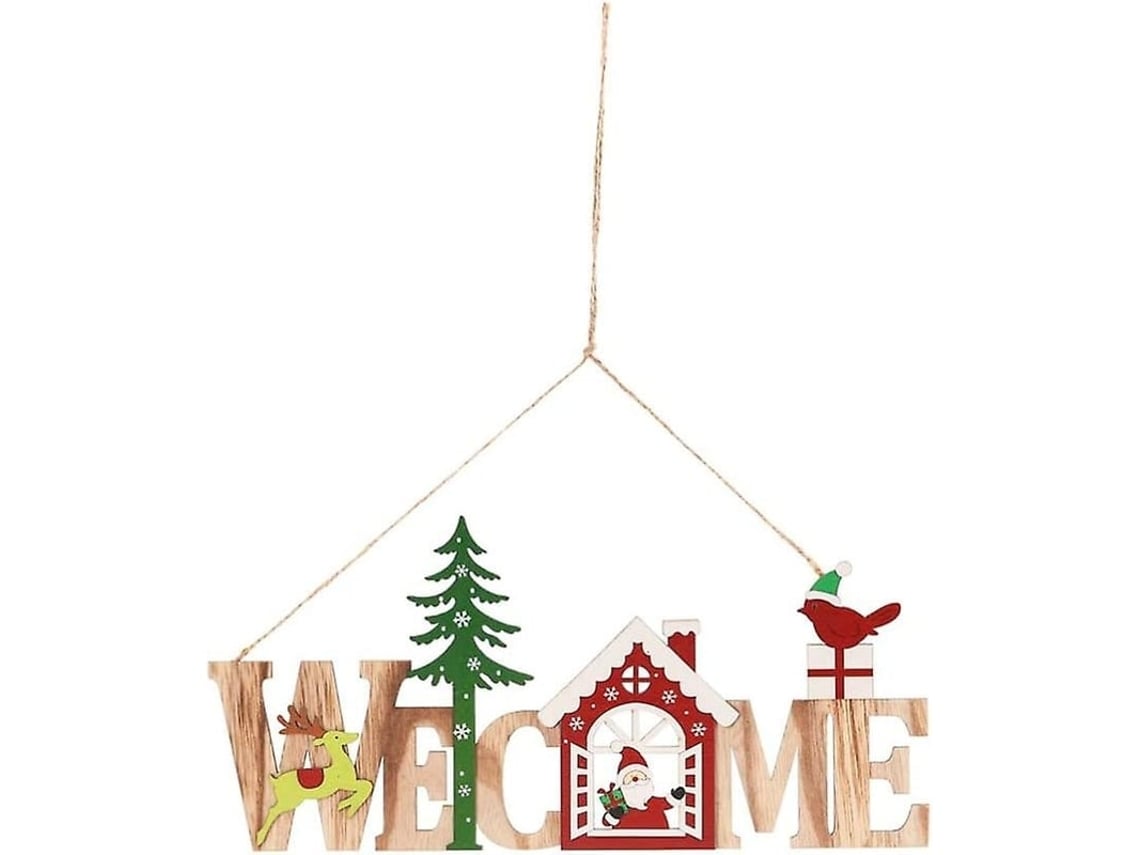 Rótulo De Boas-vindas De Natal Placa De Madeira