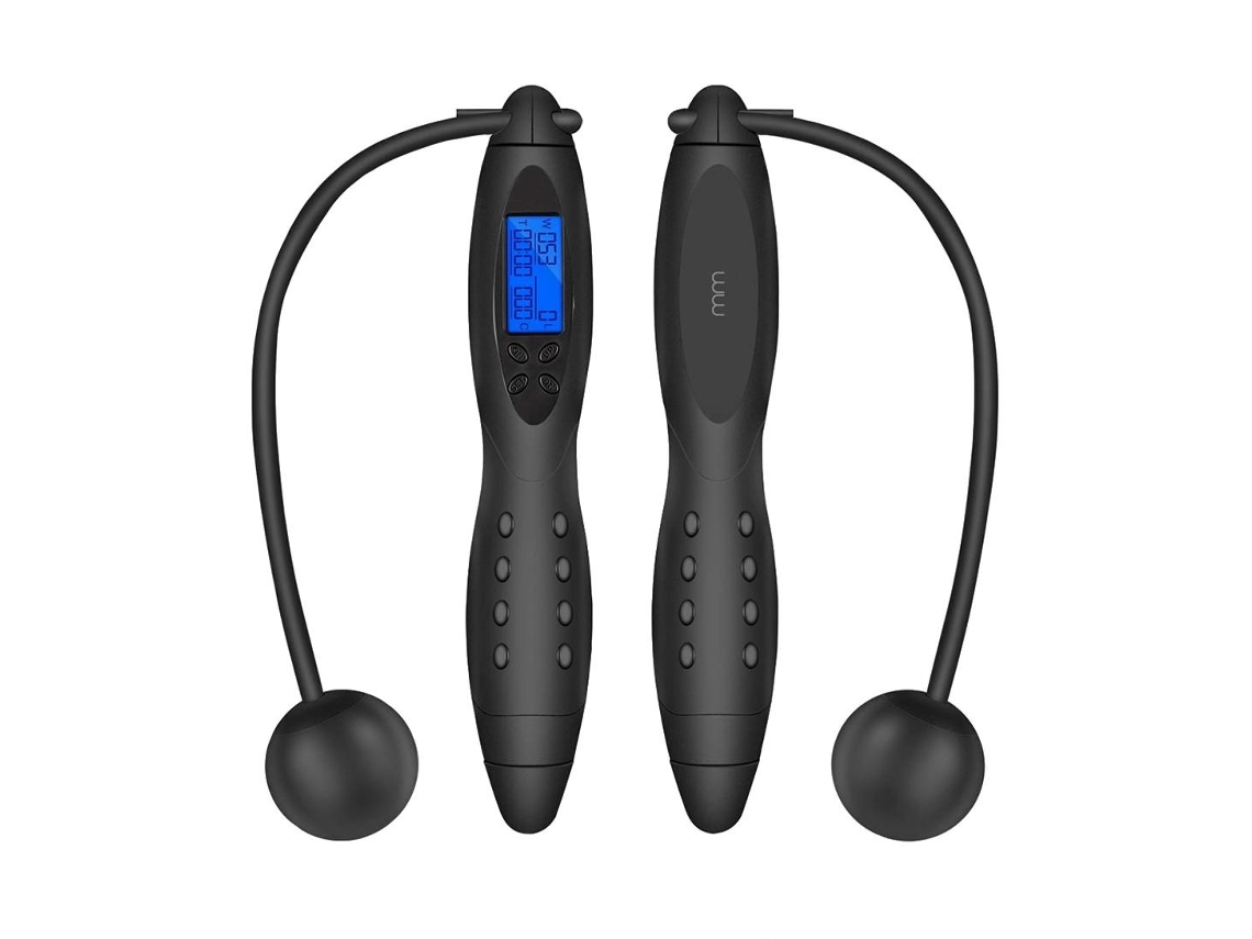 Lurelia Corda De Saltar Sem Fio Com Contador, Para Treino, Abs Comprimento De Uma Alça Aprox, Preto, M