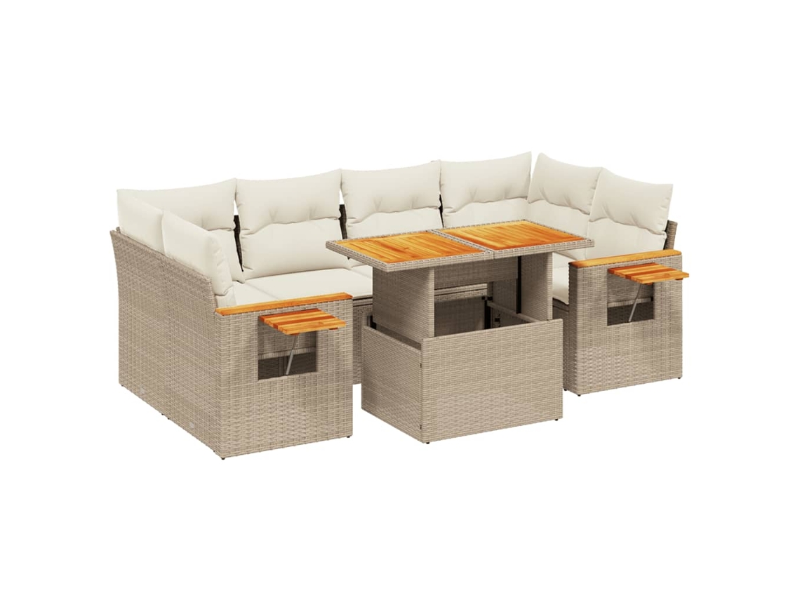 Garden Sofa Set, Garden Sofa Sets Vidaxl Bege Rattan / Vime (n/a)