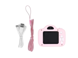 Câmera Infantil com Câmeras Duplas Frontal e Traseira, 1080p, Mini Câmera de Brinquedo Educativa para Crianças, Rosa. TAISHENGDA