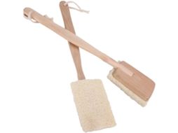 Escova De Costas Wooneky Em Bucha Vegetal Com Cabo Longo, Esfoliante, Para Banho, Ducha E Spa, Prática Com Cordão, Cor