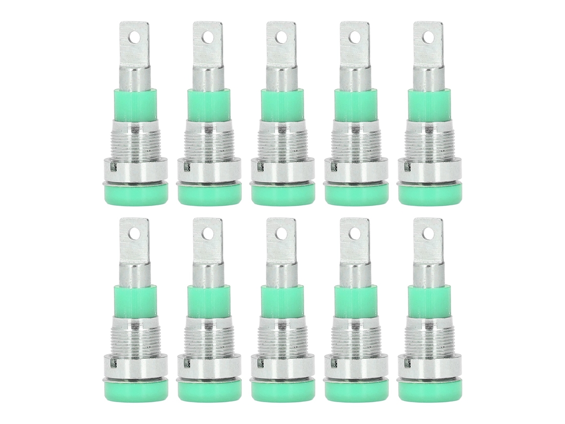10 Peças Conector Banana 4mm Abs Ferramentas Conexões Elétricas Verde