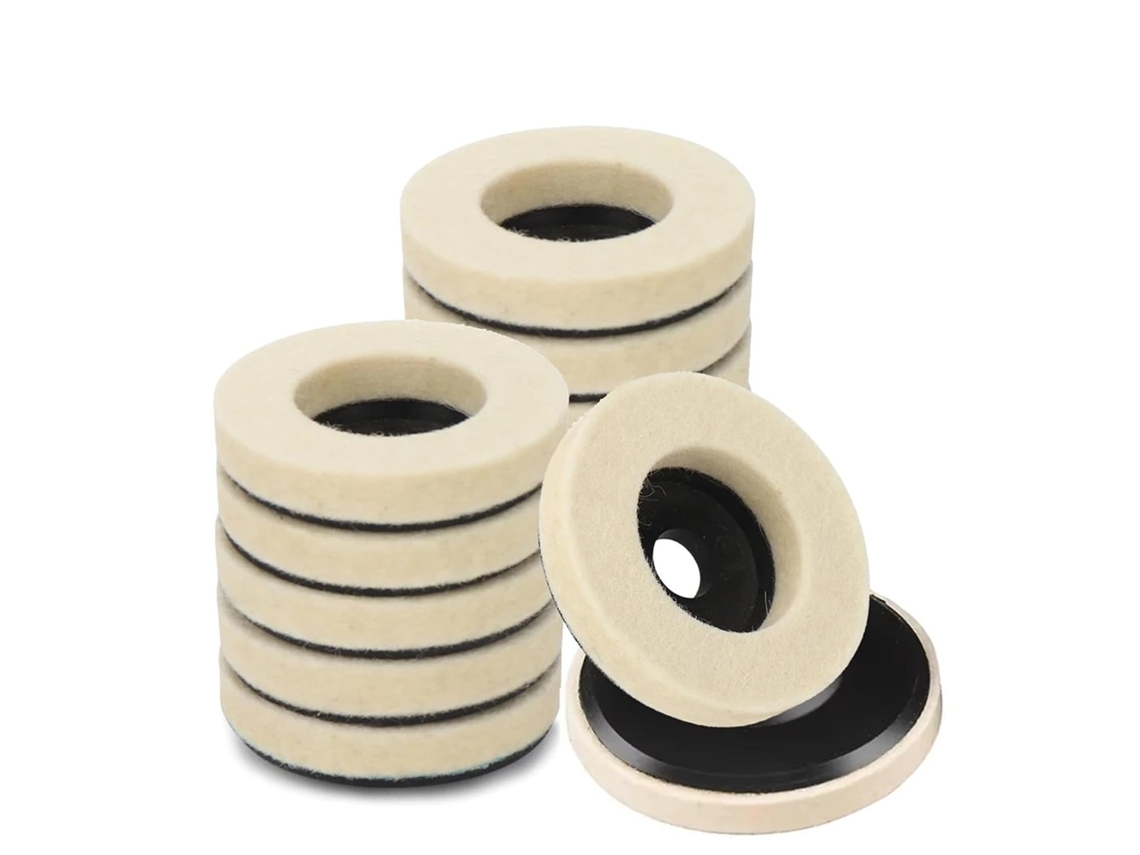 Disco De Polimento Lã 75mm 3 Polegadas Feltro Para Esmerilhadeira Angular Perfeito Acabamento Em Metal, Madeira, Vidro