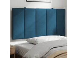 Cojín de cabecero de terciopelo azul de 100 cm