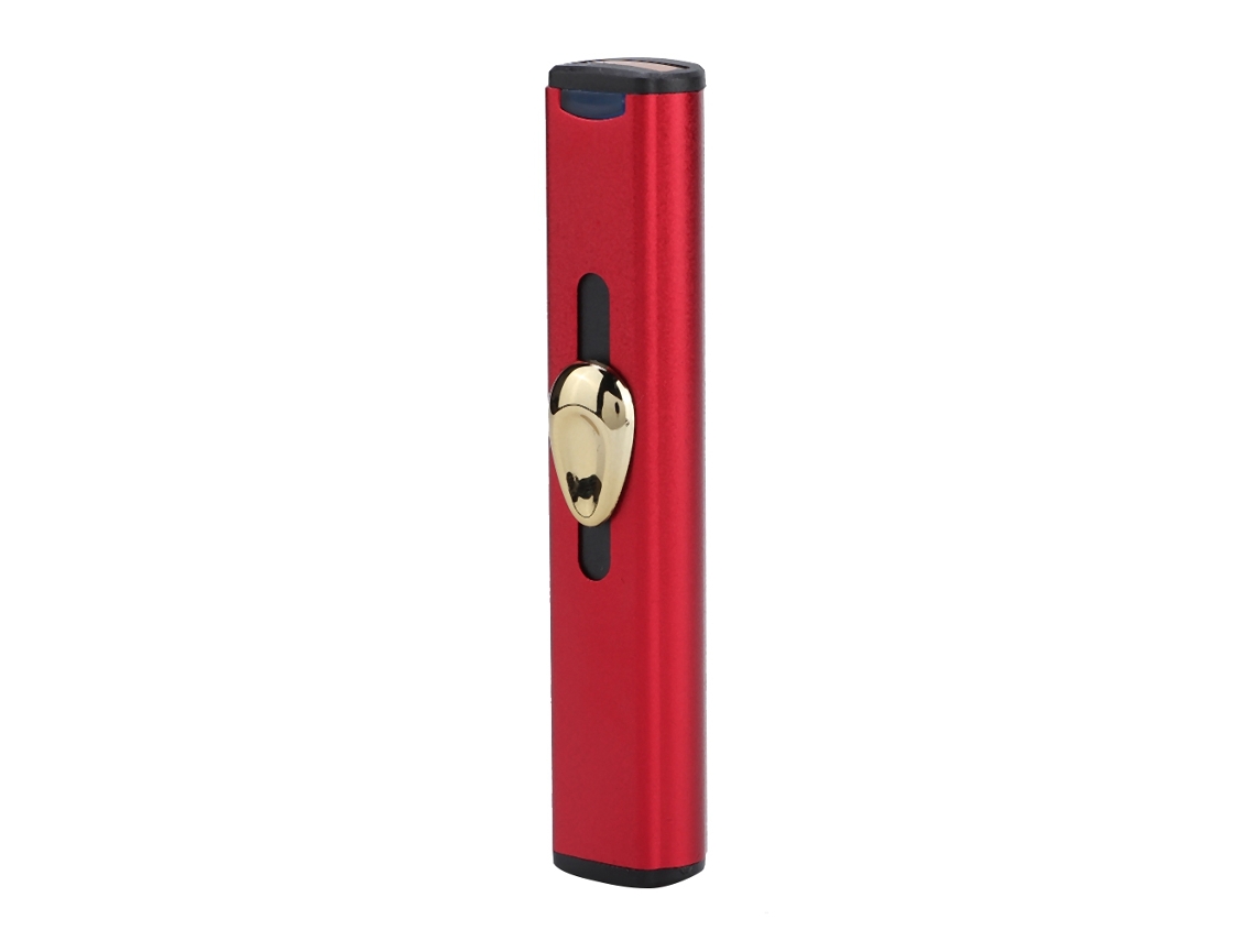 Isqueiro Eletrônico Portátil Usb Recarregável À Prova De Vento Vermelho