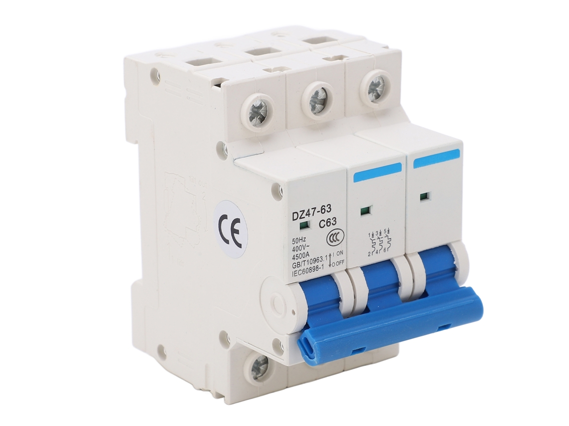 Veloriskku Interruptor de Circuito Miniatura 3p Montagem Rail 400v 63a