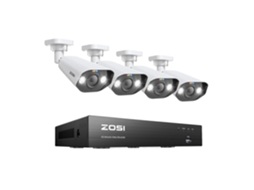 Sistema De Câmera Cctv Poe Zosi, Resolução De 8mp, Suporte A Áudio Bidirecional,4pcs 5mp Cameras,2t Oem
