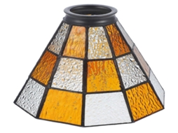 Lurelia Retro Modern Glass Abajur, Para Teto E Pendente, Soquete E27, Multicolorido, 16,5x16,5x13,3 Cm