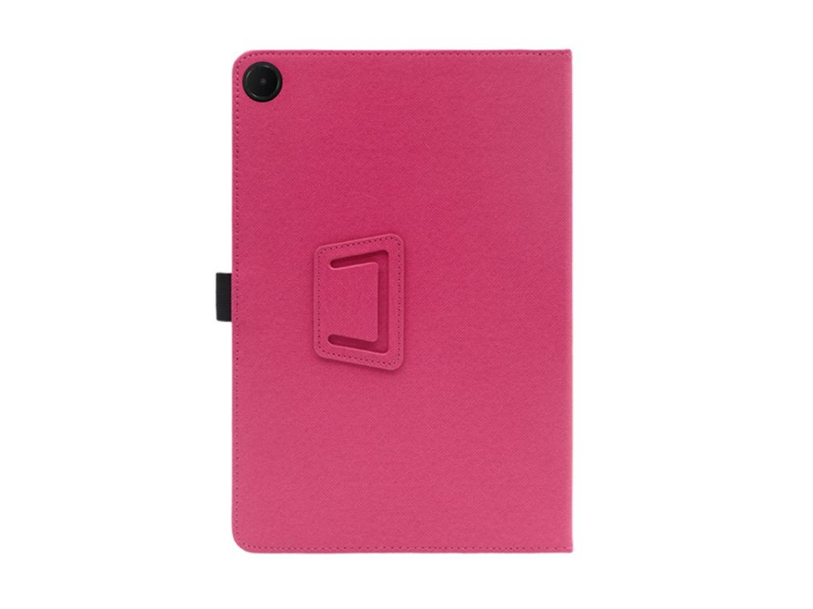 Capa De Couro Vertical Duas Dobras Com Descanso De Mão Halinuia, Cor Rosa‑vermelha Para Tcl Tab 10l Gen 2 10,1 Polegadas