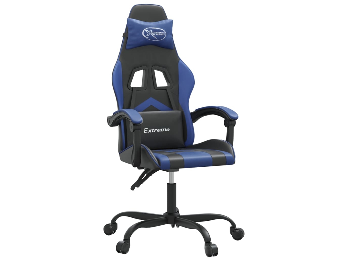 Conjunto 1 Cadeira De Gaming Vidaxl Azul Couro Sintético (57.5 X 59.5 X 131 Cm)