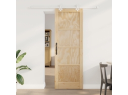 Vidaxl Porta Deslizante Natural E Branco 73,5 X 211 Cm