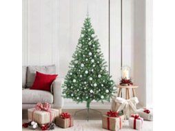 Vidaxl Árvore De Natal Artificial Pré-iluminada Verde 180 Cm Pvc
