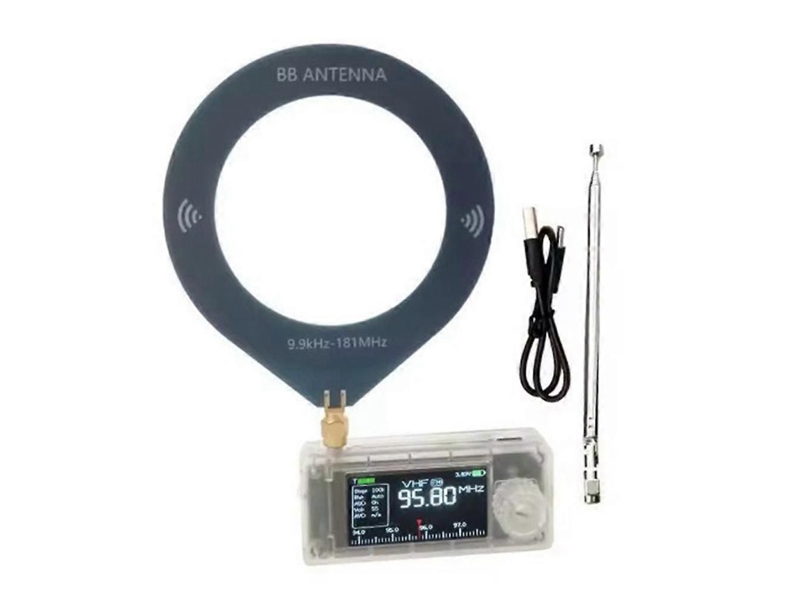 Mini Si4732 Rádio Lsb Usb Am Fm Banda Completa Portátil Hf Sw Mw Vhf Transparente Caso GOKOCO