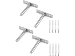 Suporte Para Prateleira, Madeira, Para Parede, Com Parafusos, 75 Mm