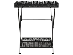 Mesa Dobrável Chá Estilo Vintage em Metal Marrom MAISON EXCLUSIVE (58x35x72 cm)