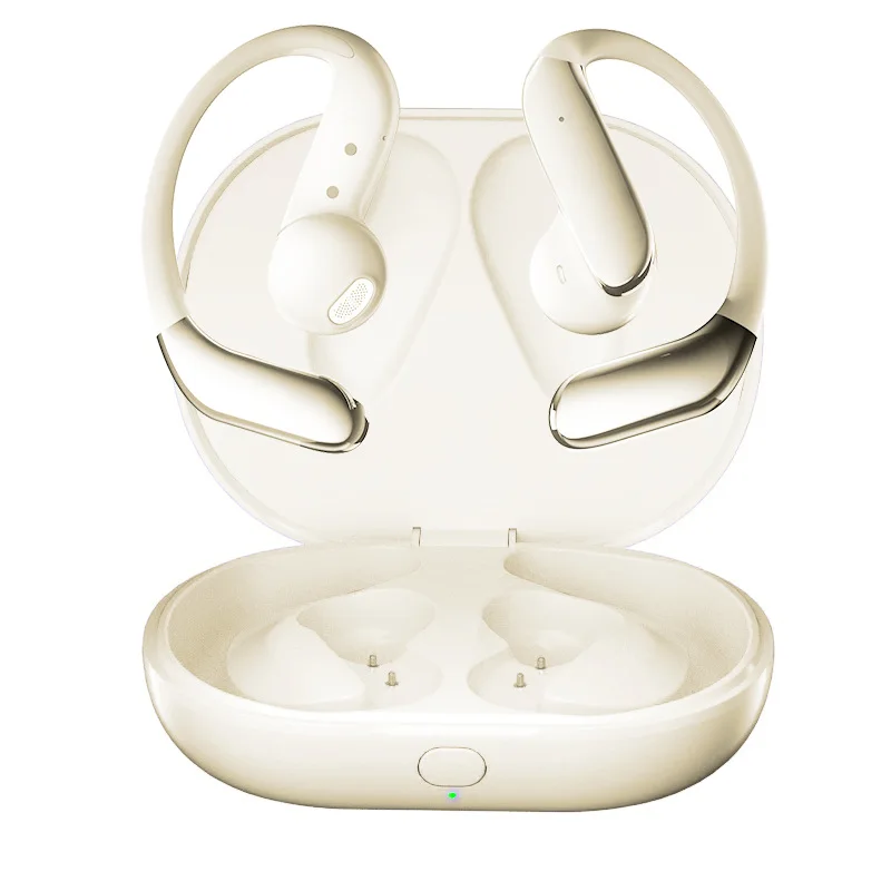 Fones De Ouvido Com Clipe (cor Da Pele), Bluetooth 5.4, Controles De Toque E Som Estéreo De 360°.