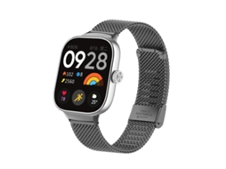 Bracelete para Xiaomi Band 9 Pro / 8 Pro Aço Inoxidável Fivela de Malha Fina Preta XIAOMOYU