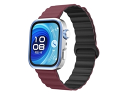 Bracelete para Huawei Watch Fit 4 / Fit 4 Pro / Fit 3 Silicone Magnético Wave Vinho, Vermelho e Preto XIAOMOYU