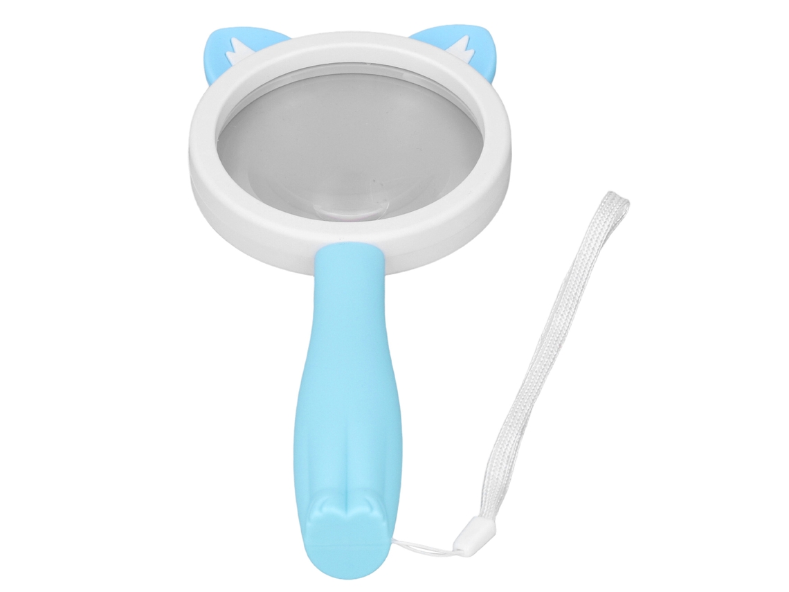Lupa de Leitura Gato Azul Duas Lentes Hd Anti queda