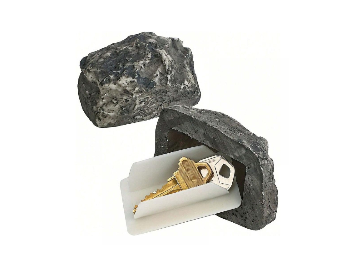 Fake Rock Key Hider Para Uso Do Jardim Ao Ar Livre, Simulação De Aparência Realista Decoração De Rocha Pequena Com Solução De Armazenamento Seguro, Pr