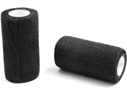2025 Último Modelo 2 Peças Preto 10cm Largura Fita De Bandagem Autoadesiva Cotovelo Punho Tornozelo Suporte Envoltório Slowmoose