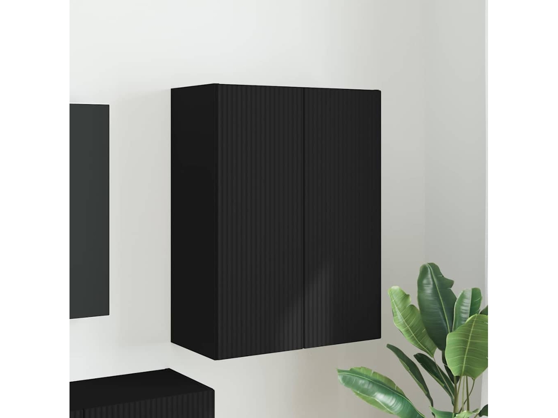 Vidaxl Armário De Tv De Parede 59,5 X 31 X 80 Cm Preto